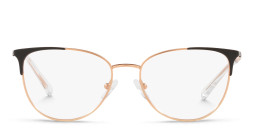 Shop Armani Exchange Cat-Eye Eyeglasses in Rose Gold Black online.