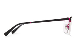 Tempo Half-Rim Round Eyeglasses in Black – Product Photo 4