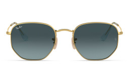 Ray-Ban Unisex Irregular Sunglasses in Gold – Product Photo 1