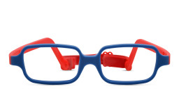 Mira Flex Kids Rectangle Eyeglasses in Blue – Product Photo 1