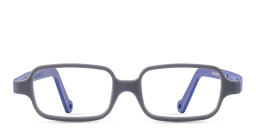 Mira Flex Kids Rectangle Eyeglasses in Grey – Product Photo 2