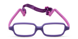 Mira Flex Kids Rectangle Eyeglasses in Purple – Product Photo 1