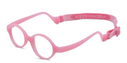 Mira Flex Kids Round Eyeglasses in Pink – Product Photo 2