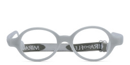 Mira Flex Kids Round Eyeglasses in Grey – Product Photo 1