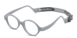 Mira Flex Kids Round Eyeglasses in Grey – Product Photo 2