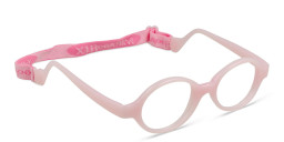 Mira Flex Kids Round Eyeglasses in Light Pink – Product Photo 3