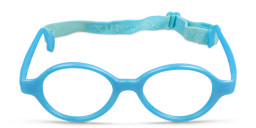 Mira Flex Kids Round Eyeglasses in Dark Blue – Product Photo 4