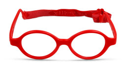 Mira Flex Kids Round Eyeglasses in Red – Product Photo 1