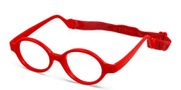 Mira Flex Kids Round Eyeglasses in Red – Product Photo 2