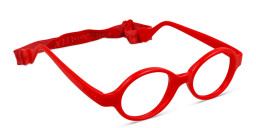 Mira Flex Kids Round Eyeglasses in Red – Product Photo 3
