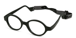 Mira Flex Kids Round Eyeglasses in Black – Product Photo 2