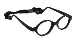 Mira Flex Kids Round Eyeglasses in Black – Product Photo 3