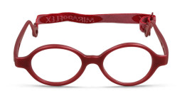 Mira Flex Kids Round Eyeglasses in Dark Red – Product Photo 1