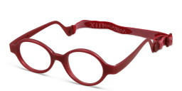 Mira Flex Kids Round Eyeglasses in Dark Red – Product Photo 2