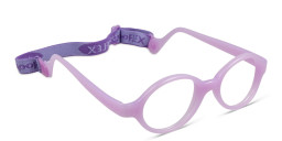 Mira Flex Kids Round Eyeglasses in Purple – Product Photo 3