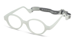Mira Flex Kids Round Eyeglasses in White – Product Photo 2