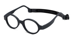 Mira Flex Kids Round Eyeglasses in Dark Grey – Product Photo 2