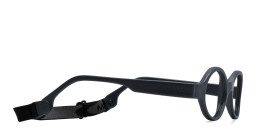 Mira Flex Kids Round Eyeglasses in Dark Grey – Product Photo 3