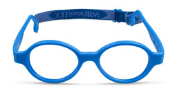 Mira Flex Kids Round Eyeglasses in Blue – Product Photo 2