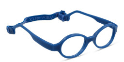 Mira Flex Kids Round Eyeglasses in Dark Blue – Product Photo 3