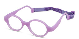 Mira Flex Kids Round Eyeglasses in Purple – Product Photo 2