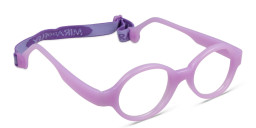 Mira Flex Kids Round Eyeglasses in Purple – Product Photo 3