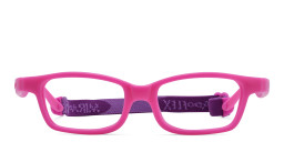 Mira Flex Kids Rimless Wide Rectangle Eyeglasses in Pink – Product Photo 1