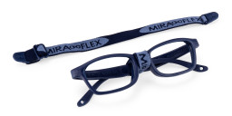 Mira Flex Kids Rectangle Eyeglasses in Dark Blue – Product Photo 5