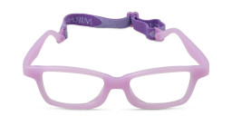 Mira Flex Kids Rectangle Eyeglasses in Purple – Product Photo 3