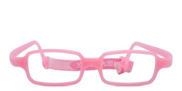 Mira Flex Kids Rectangle Eyeglasses in Pink – Product Photo 3