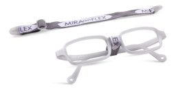 Mira Flex Kids Rectangle Eyeglasses in Grey – Product Photo 4