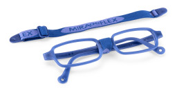 Mira Flex Kids Rectangle Eyeglasses in Blue – Product Photo 4