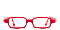 Mira Flex Kids Rectangle Eyeglasses in Red – Product Photo 1
