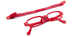 Mira Flex Kids Rectangle Eyeglasses in Red – Product Photo 4