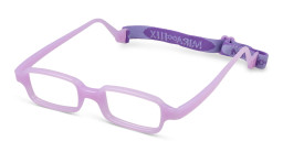 Mira Flex Kids Rectangle Eyeglasses in Purple – Product Photo 2