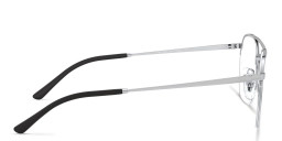 Shop Ray-Ban Half Rim Square Eyeglasses in Silver online.