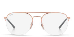 Ray-Ban Unisex Half-Rim Square Eyeglasses in Rose Gold – Product Photo 1