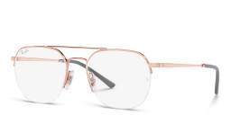 Ray-Ban Unisex Half-Rim Square Eyeglasses in Rose Gold – Product Photo 2
