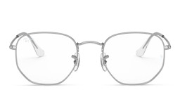 Ray-Ban Unisex Hexagonal Irregular Eyeglasses in Silver – Product Photo 1