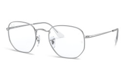 Ray-Ban Unisex Hexagonal Irregular Eyeglasses in Silver – Product Photo 3