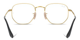 Ray-Ban Hexagonal Optics Unisex Eyeglasses in Black On Gold – Product Photo 4