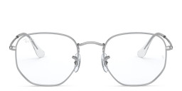 Ray-Ban Unisex Hexagonal Irregular Eyeglasses in Silver – Product Photo 1