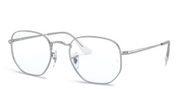 Ray-Ban Unisex Hexagonal Irregular Eyeglasses in Silver – Product Photo 3