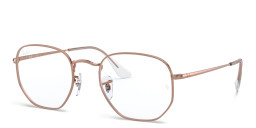 Ray-Ban Unisex Hexagonal Irregular Eyeglasses in Rose Gold – Product Photo 3