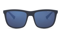 Shop Armani Exchange Square Sunglasses in Blue online.