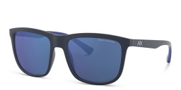 Shop Armani Exchange Square Sunglasses in Blue online.