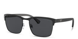 Emporio Armani Pillow Sunglasses in Matte Black – Product Photo 2