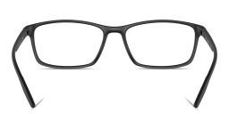 Shop Prada Linea Rossa Logo Signature Rectangle Eyeglasses in Matte Black online.