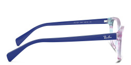 Shop Ray-Ban Junior Kids Square Eyeglasses in Violet Striped Multicolor online.