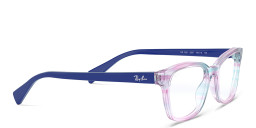 Shop Ray-Ban Junior Kids Square Eyeglasses in Violet Striped Multicolor online.
